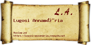 Lugosi Annamária névjegykártya